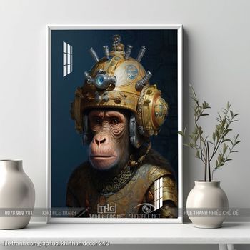 file tranh con giap tuoi khi than decor 240