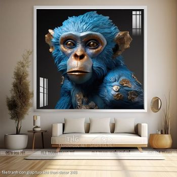 file tranh con giap tuoi khi than decor 248