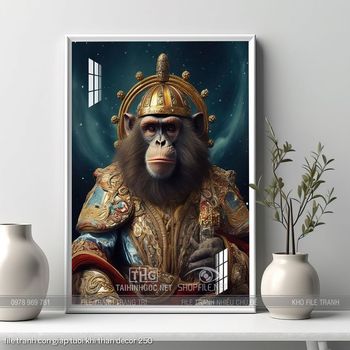 file tranh con giap tuoi khi than decor 250