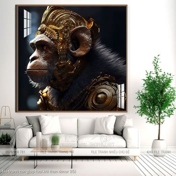 file tranh con giap tuoi khi than decor 251