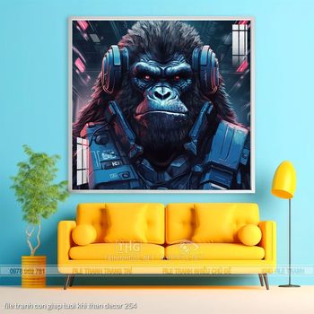 file tranh con giap tuoi khi than decor 254