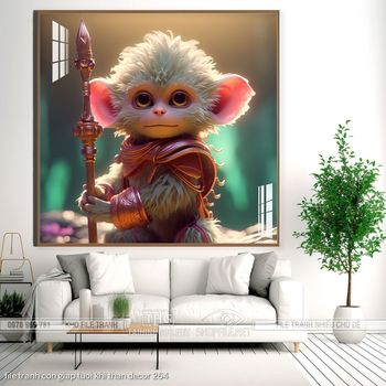file tranh con giap tuoi khi than decor 264