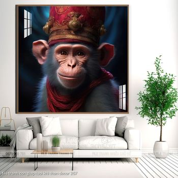 file tranh con giap tuoi khi than decor 267