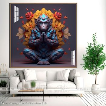 file tranh con giap tuoi khi than decor 289