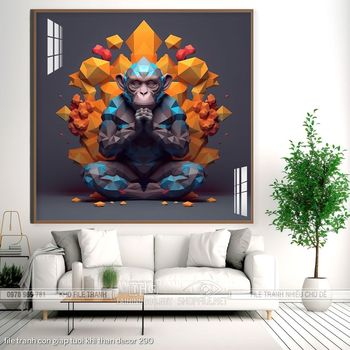 file tranh con giap tuoi khi than decor 290