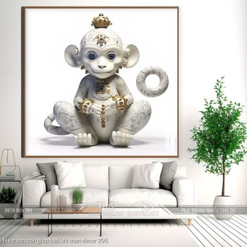 file tranh con giap tuoi khi than decor 295