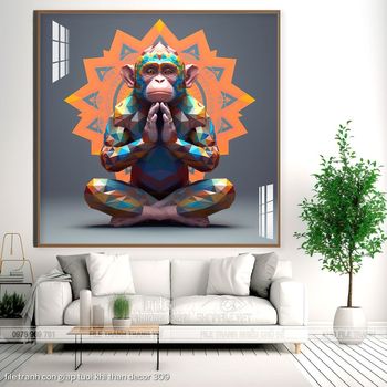 file tranh con giap tuoi khi than decor 309