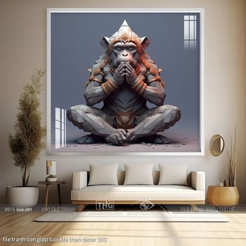 file tranh con giap tuoi khi than decor 310