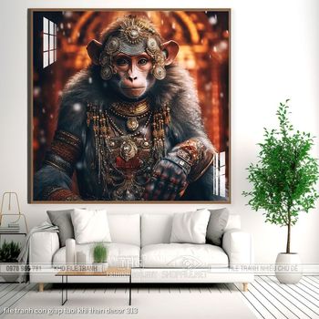 file tranh con giap tuoi khi than decor 313