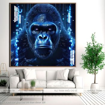 file tranh con giap tuoi khi than decor 314