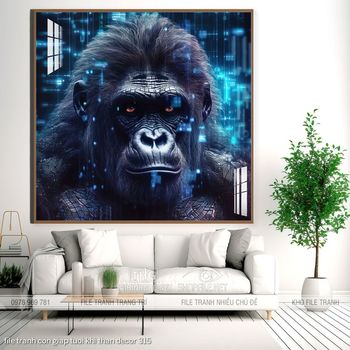 file tranh con giap tuoi khi than decor 315