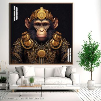 file tranh con giap tuoi khi than decor 319