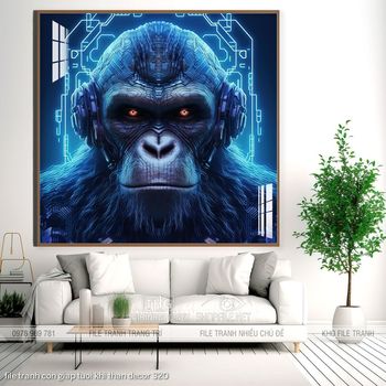 file tranh con giap tuoi khi than decor 320