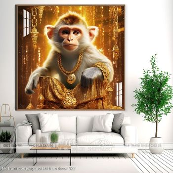 file tranh con giap tuoi khi than decor 322