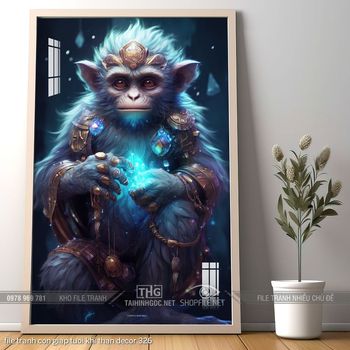 file tranh con giap tuoi khi than decor 326