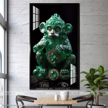 file tranh con giap tuoi khi than decor 327