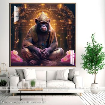 file tranh con giap tuoi khi than decor 328