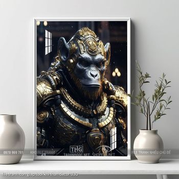 file tranh con giap tuoi khi than decor 330