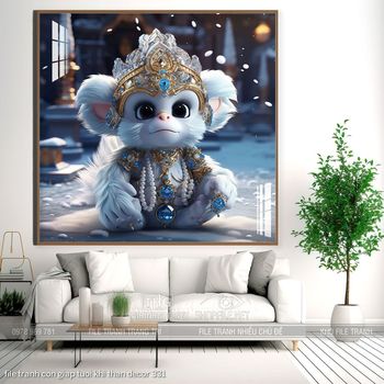 file tranh con giap tuoi khi than decor 331