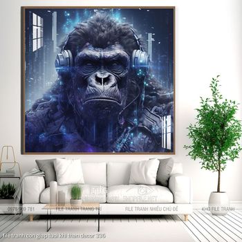 file tranh con giap tuoi khi than decor 336