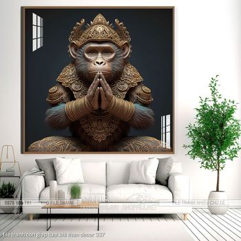 file tranh con giap tuoi khi than decor 337