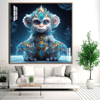 file tranh con giap tuoi khi than decor 338