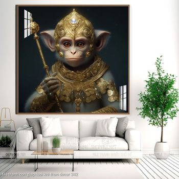 file tranh con giap tuoi khi than decor 342