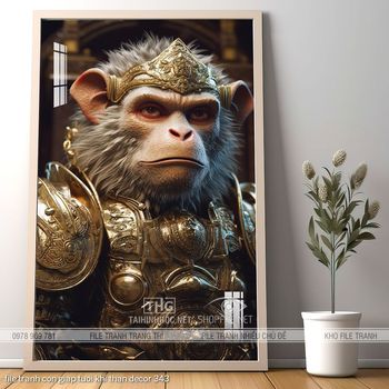 file tranh con giap tuoi khi than decor 343