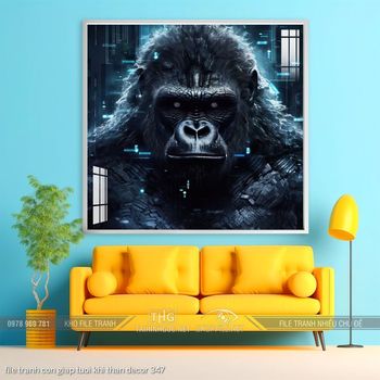 file tranh con giap tuoi khi than decor 347