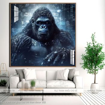 file tranh con giap tuoi khi than decor 352