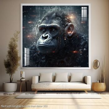 file tranh con giap tuoi khi than decor 353