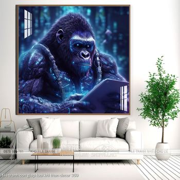 file tranh con giap tuoi khi than decor 359