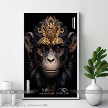 file tranh con giap tuoi khi than decor 361