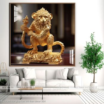 file tranh con giap tuoi khi than decor 364