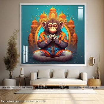 file tranh con giap tuoi khi than decor 365