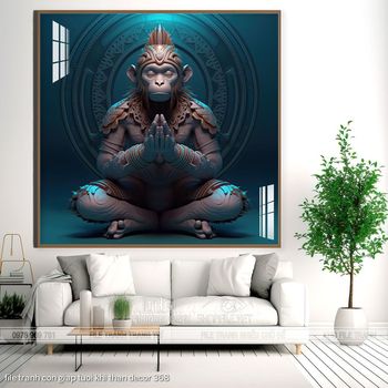 file tranh con giap tuoi khi than decor 368