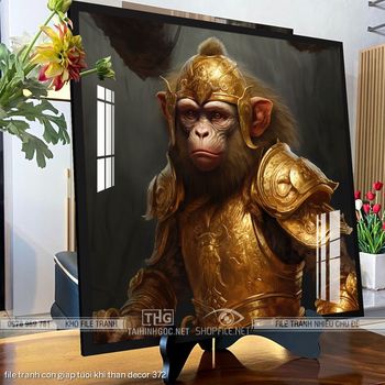 file tranh con giap tuoi khi than decor 372