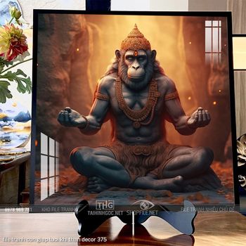 file tranh con giap tuoi khi than decor 375