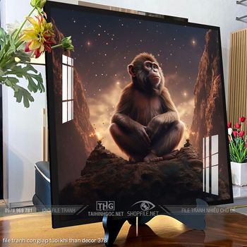 file tranh con giap tuoi khi than decor 378