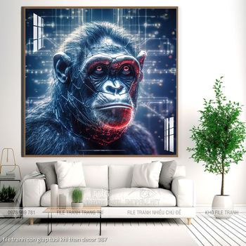 file tranh con giap tuoi khi than decor 387