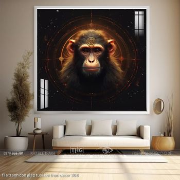 file tranh con giap tuoi khi than decor 388