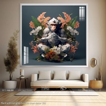 file tranh con giap tuoi khi than decor 391