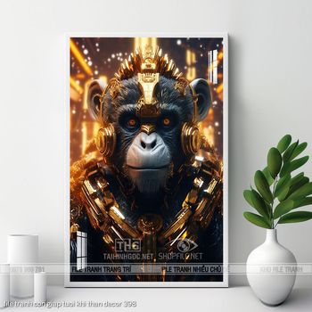 file tranh con giap tuoi khi than decor 398