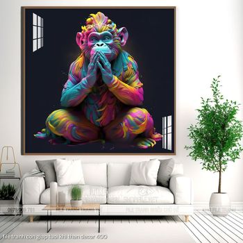 file tranh con giap tuoi khi than decor 400