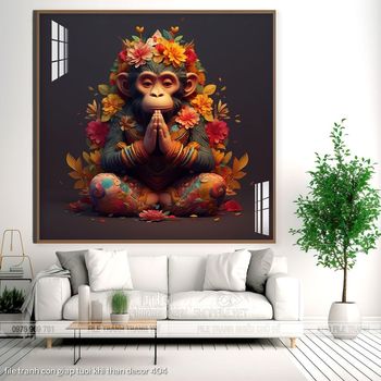 file tranh con giap tuoi khi than decor 404