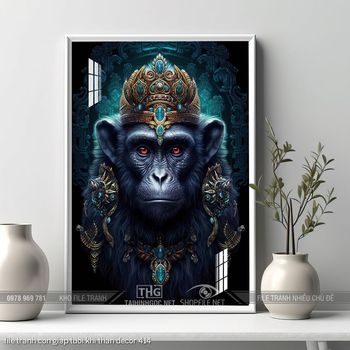 file tranh con giap tuoi khi than decor 414