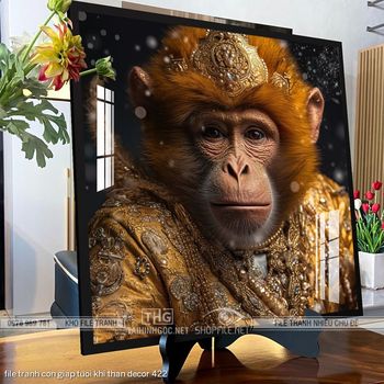 file tranh con giap tuoi khi than decor 422