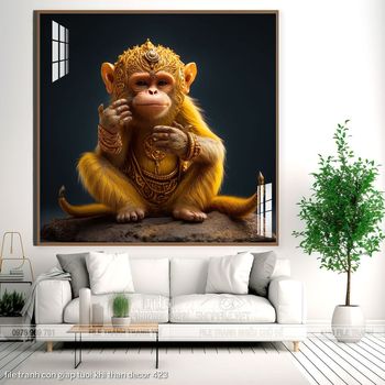 file tranh con giap tuoi khi than decor 423