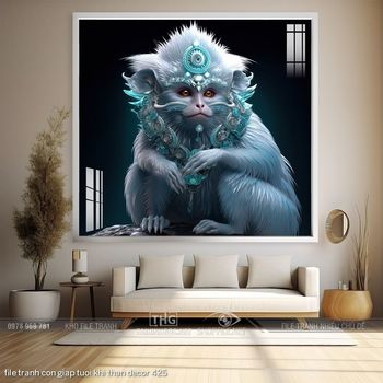 file tranh con giap tuoi khi than decor 425