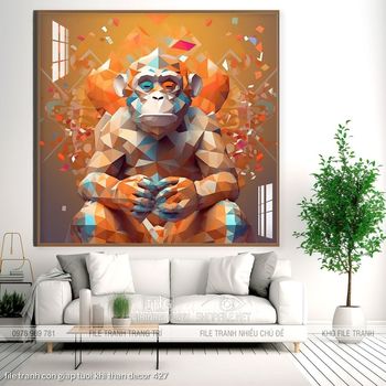 file tranh con giap tuoi khi than decor 427